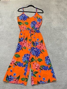 Show Me Your MuMu Orange Floral Wide-Leg Jumpsuit